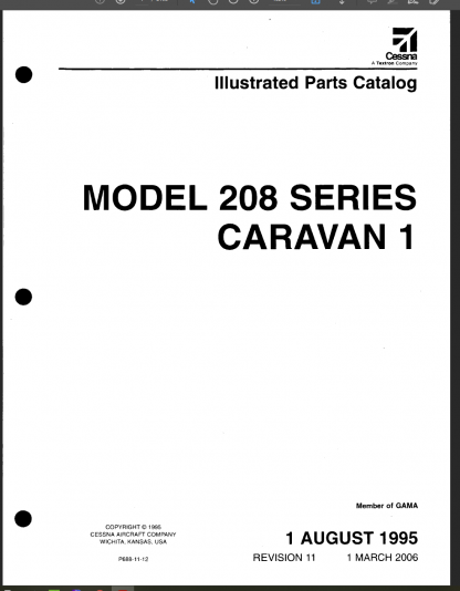 Cessna 208 Caravan Aircraft IPC Parts Manual Download