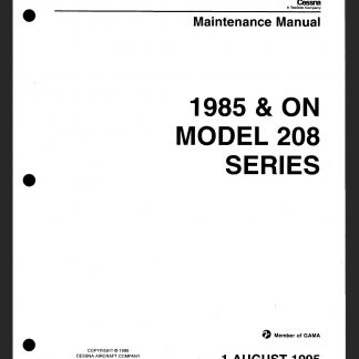 Cessna 208 Caravan Maintenance Manual