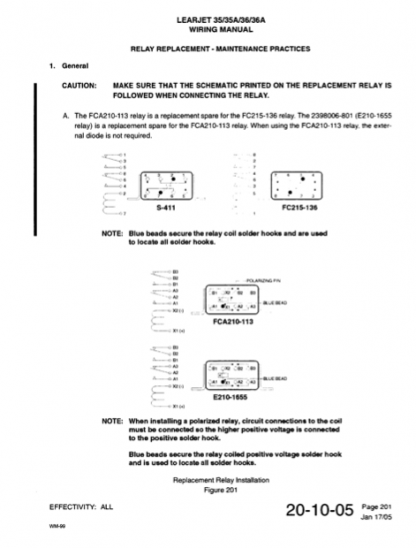 Learjet 35/36 Series Wiring Diagram Manual (WDM) Download