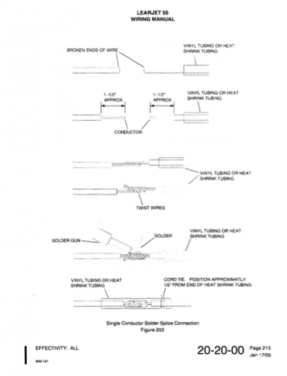 Learjet 55 Series Wire Diagram Manual (WDM) Download