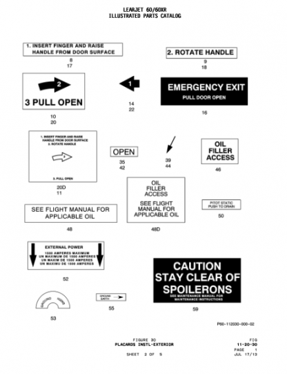 Learjet 60 Illustrated Parts Catalog (IPC) Download