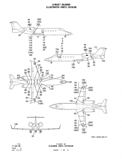 Learjet 60 Illustrated Parts Catalog (IPC) Download