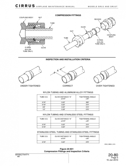 Cirrus SR22 Aircraft Maintenance Manual Download