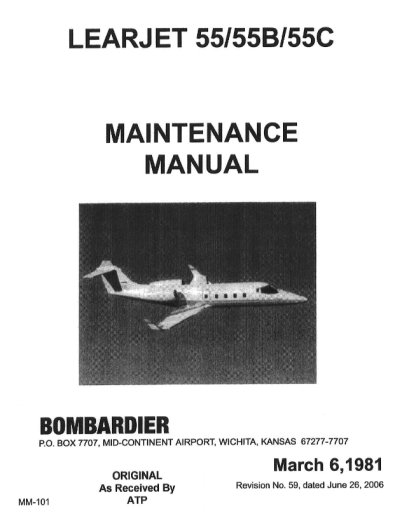 Learjet 55 (MM) Illustrated Maintenance Manual Download