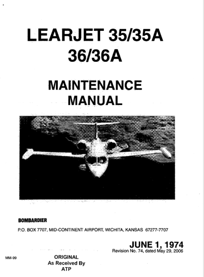 Learjet 35 (MM) Illustrated Maintenance Manual Download