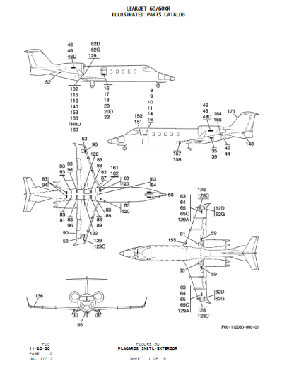 Learjet 60 (IPC) Illustrated Parts Catalog Download