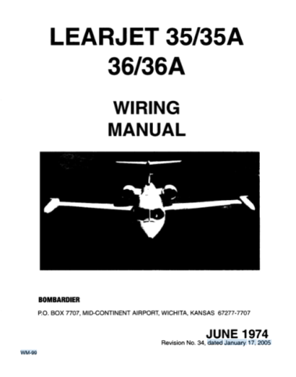 Learjet 35 (WM) Illustrated Wiring Diagram Manual Download