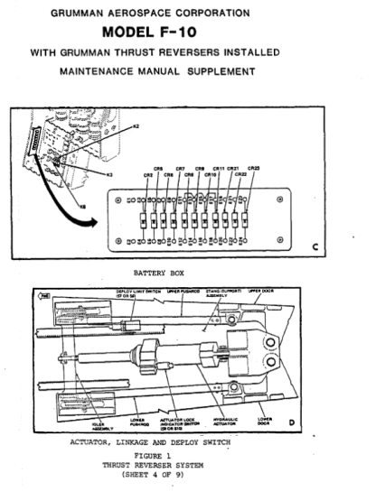 GRUMMAN AMERICAN AVAITION F-10 THRUST REVERSER FOR FALCON 10 (MM) Illustrated Maintenance Manual Download - Image 3