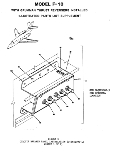 GRUMMAN AEROSPACE CORPORATION MODEL F-10 WITH GRUMMAN THRUST REVERSERS (IPC) Illustrated Parts Catalog Download - Image 3