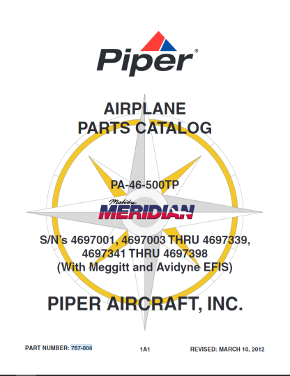 PA-46-500TP MALIBU MERIDIAN IPC Illustrated Parts Catalog Download