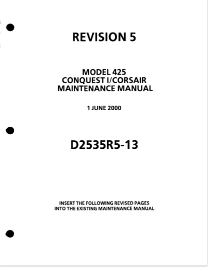 Cessna 425 Aircraft Maintenance Manual (AMM) Download