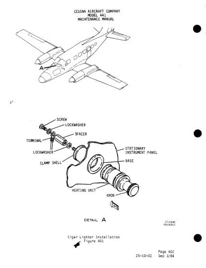 Cessna 441 Maintenance Manual (MM) Download - Image 3