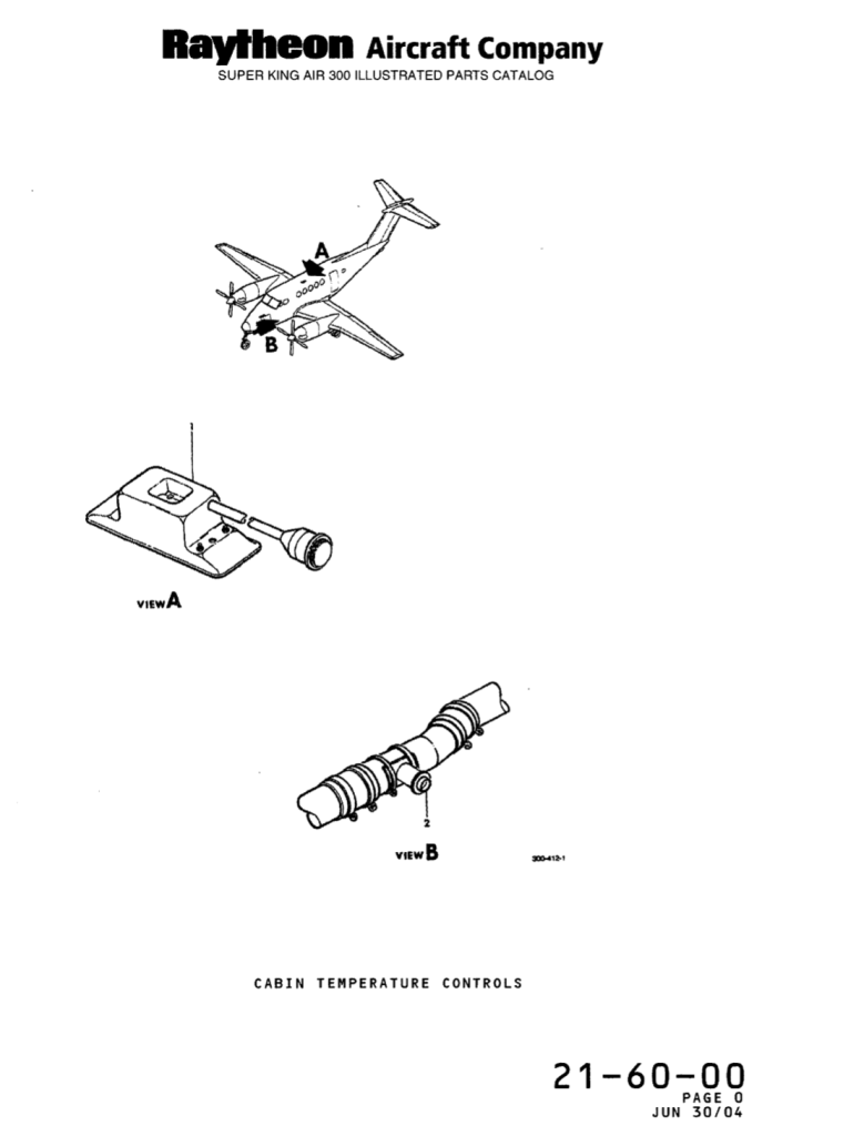 Super King Air Model 300 and 300 LW Illustrated Parts Catalog (IPC