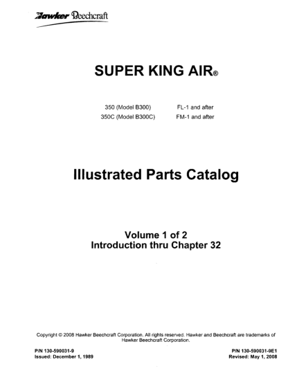 Super King Air 350 & 350C Illustrated Parts Catalog (IPC) Download