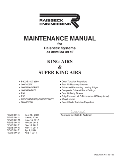 Raisbeck Beechcraft King Air Maintenance Manual Download