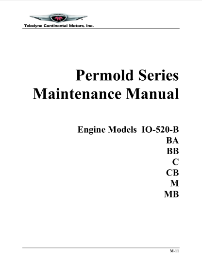 Permold Series Maintenance Manual (MM) Download