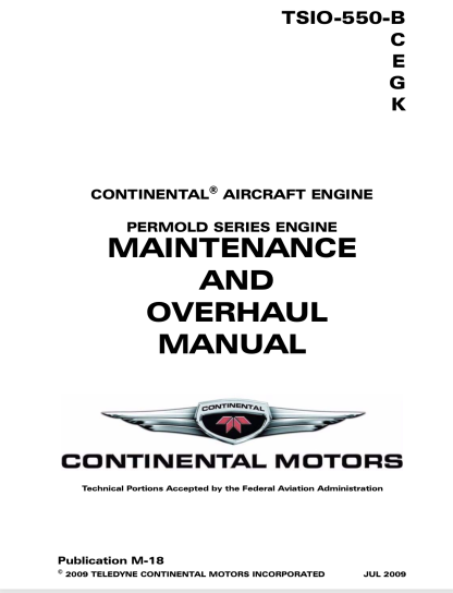 TSIO-550-B Maintenance and Overhaul Manual Download