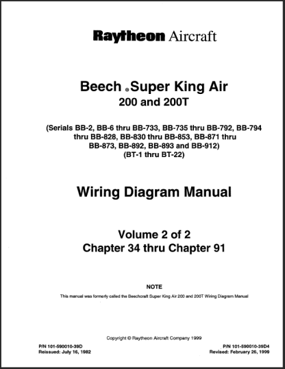 Super King Air 200 Series Wiring Diagram Manual (WDM) Download