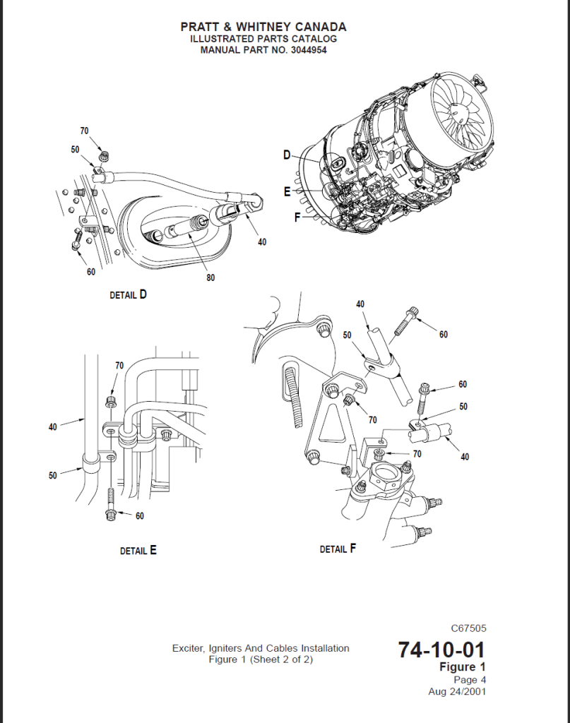 PRATT & WHITNEY 535A Engine IPC ILLUSTRATED PARTS CATALOG Air 2 Manuals