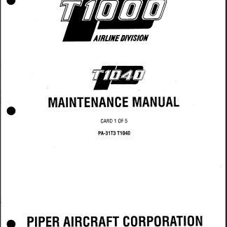 Piper PA-31T Cheyenne Manual