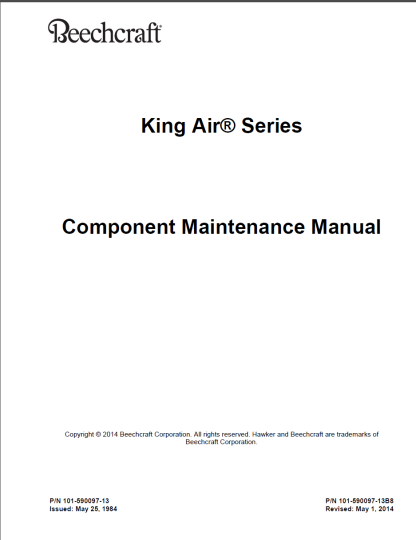 Beechcraft King Air Series Aircraft Component Maintenance Manual