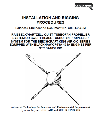 RAISBECK INSTALLATION RIGGING BLACKHAWK PT6A-135A King air c90