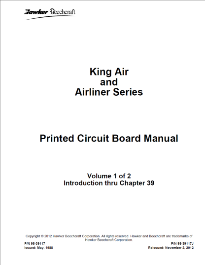 Beech King Air 100 Series Printed Circuit Board Manual