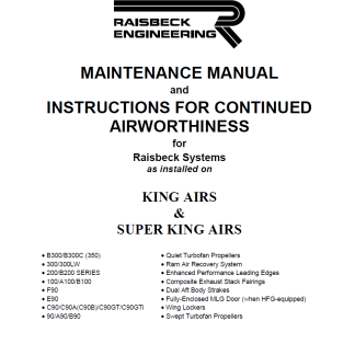 RAISBECK KING AIR Inspection Guide Phase manual