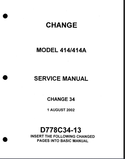 Cessna 414 Service Manual