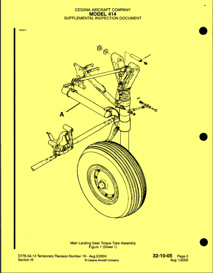 Cessna 414 / 414A Aircraft Service Manual AMM - Image 3