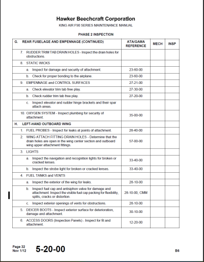 King Air F90 Maintenance Manual AMM Download - Image 2